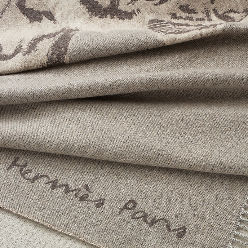 La Marche du Tigre blanket - Brown | Hermès USA